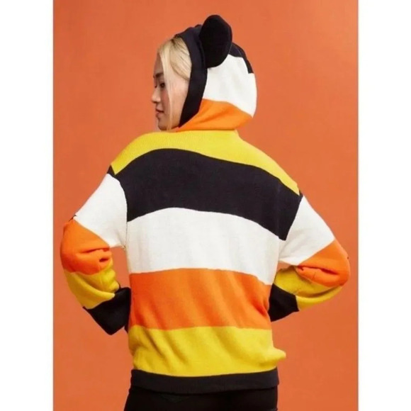 NEW DISNEY MICKEY‎ MOUSE Candy Corn Cardigan Her Universe Hoodie Halloween S - Picture 2 of 16